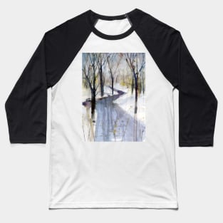 Snowy Day, Reflections Baseball T-Shirt